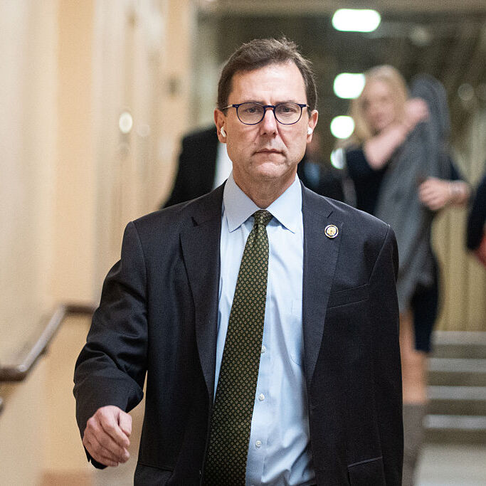 Rep. Thomas Kean Jr., R-N.J., arrives for the House Republican Conference caucus meeting in the U.S. Capitol on Wednesday,