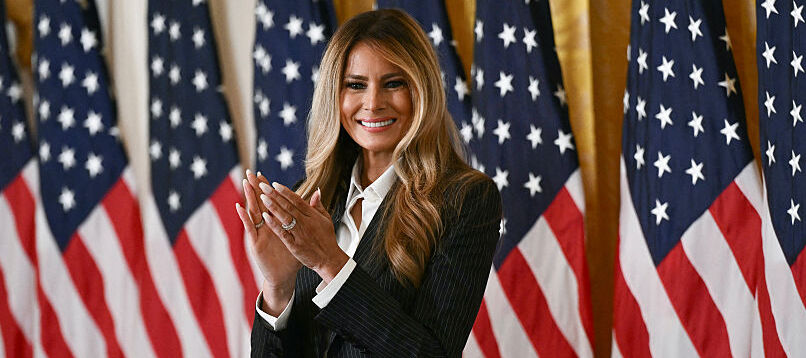 First Lady Melania Trump hosts the Presidential Artificial Intelligence Challenge National Champion Awards Ceremony in the East Room of the White House in Washington, DC on June 9.