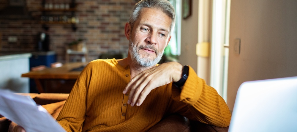 A photo of a retired man