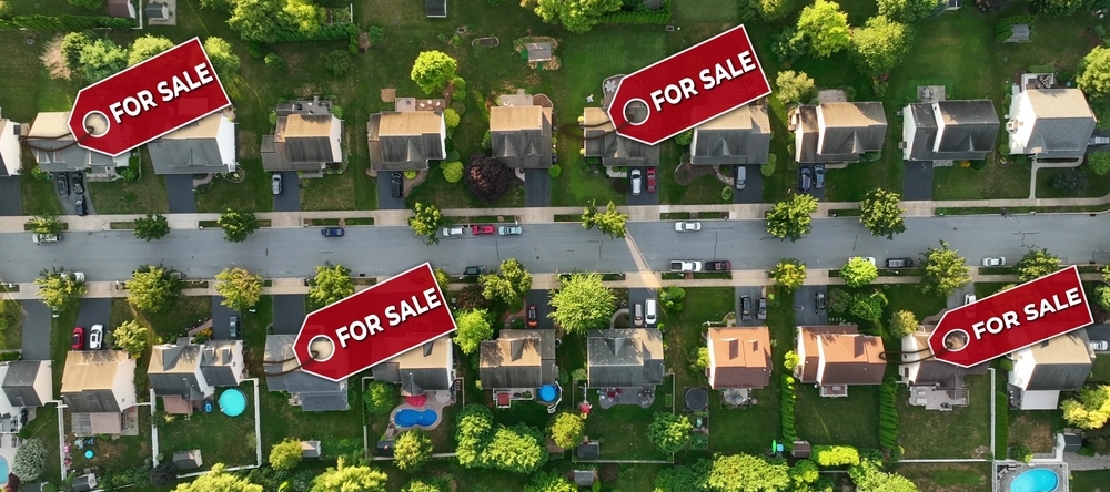 A photo of a community of houses for sale