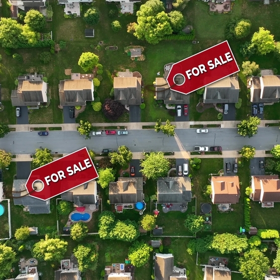 A photo of a community of houses for sale