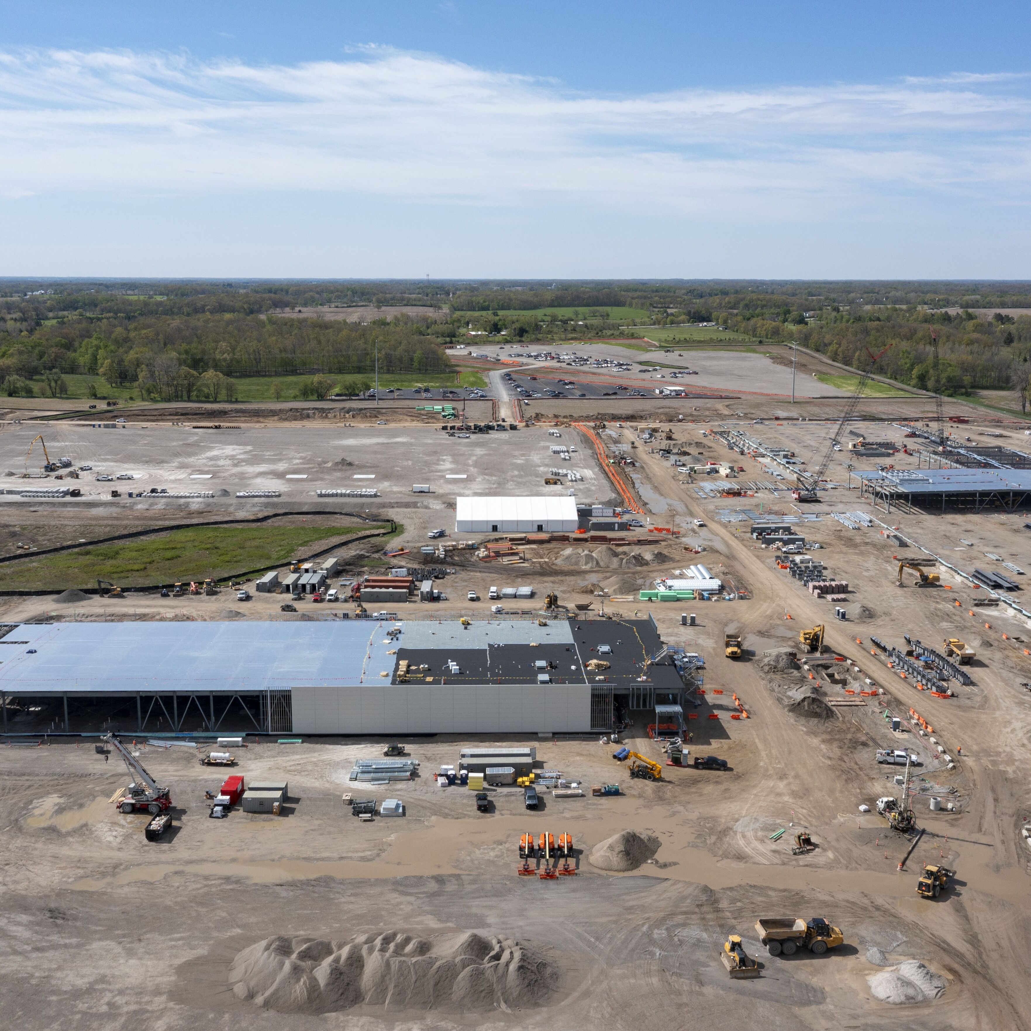 Construction of a $16 billion data center, developed by Related Digital for Oracle and Open AI.