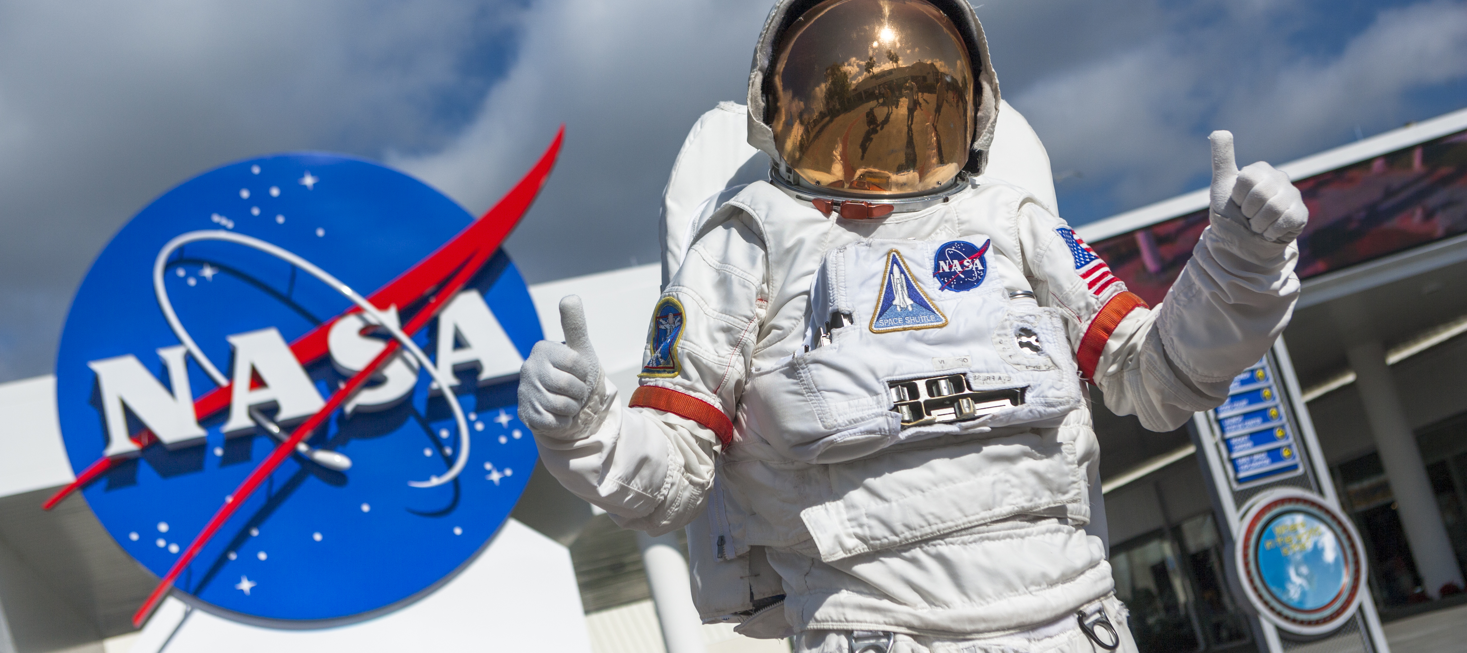 An astronaut suit at the NASA Kennedy Space Center in Cape Canaveral Florida