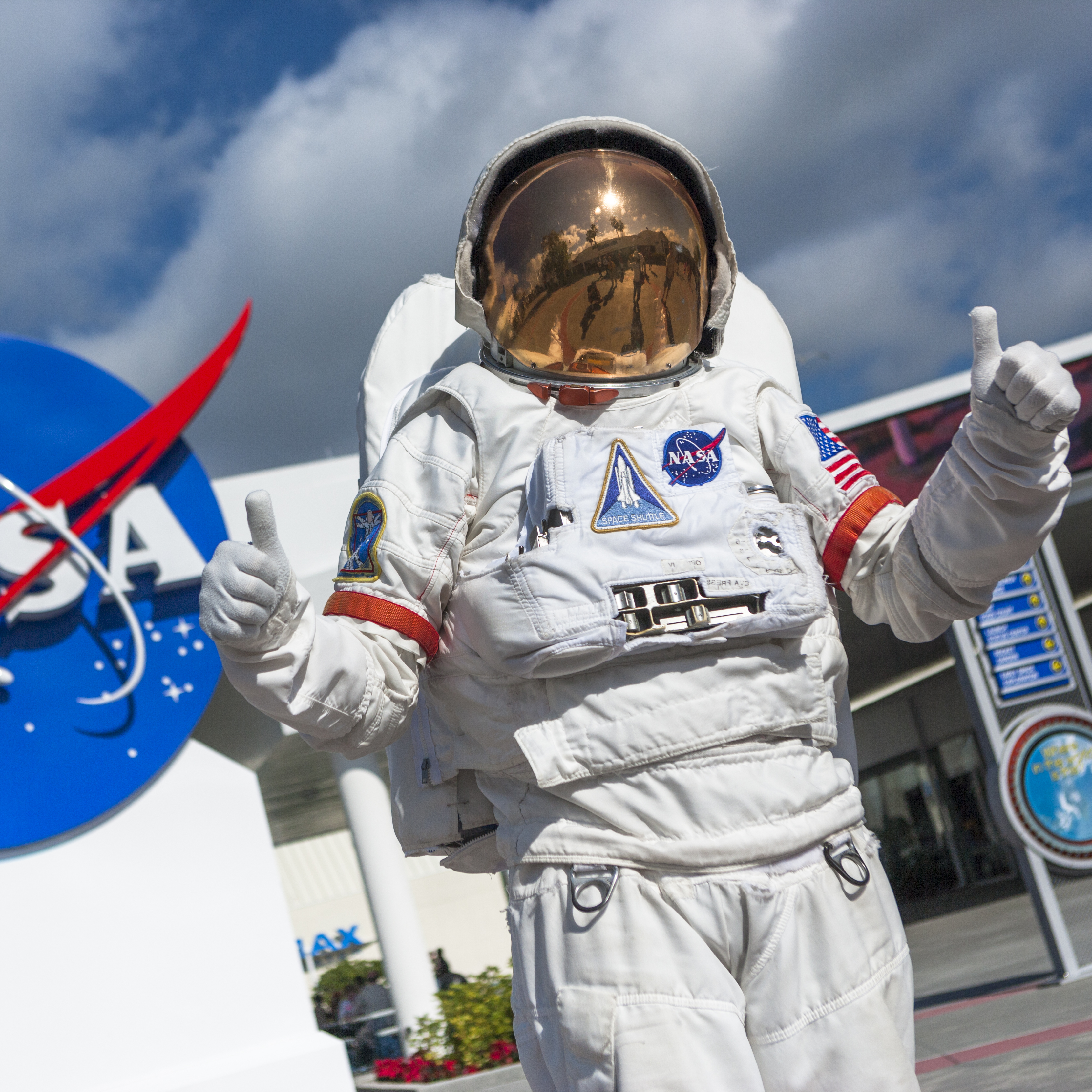 An astronaut suit at the NASA Kennedy Space Center in Cape Canaveral Florida