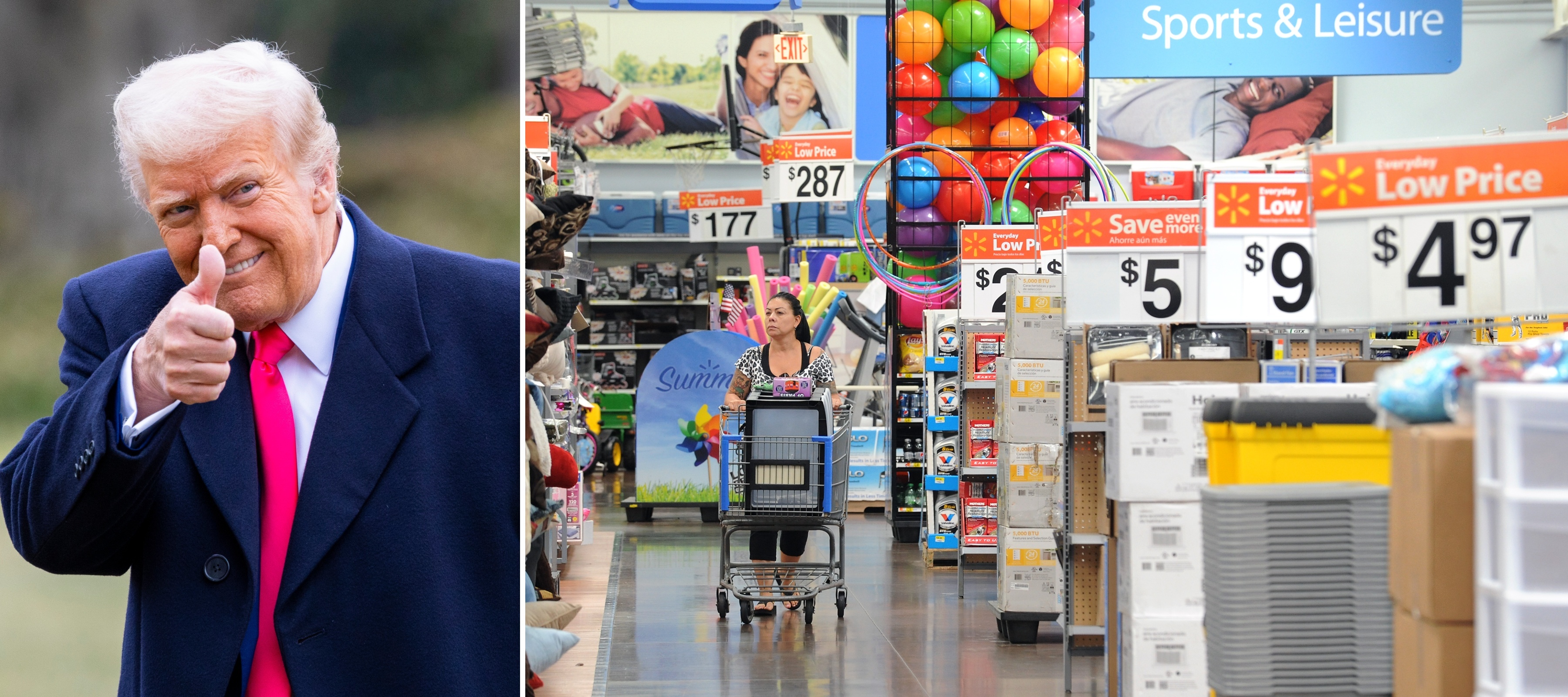 Trump took credit for Walmart's price cuts.
