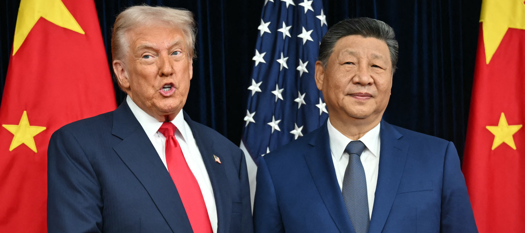 A photo of US President Donald Trump and China's President Xi Jinping
