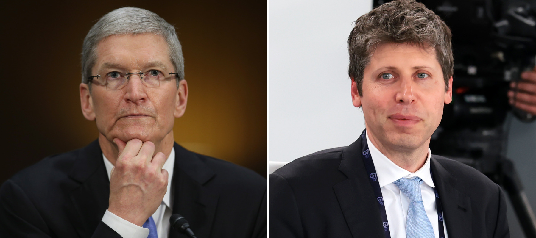 Tim Cook and Sam Altman