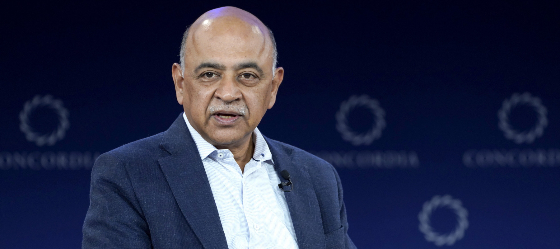 Arvind Krishna, Chairman and CEO, IBM Corporation speaks during the 2025 Concordia Annual Summit.