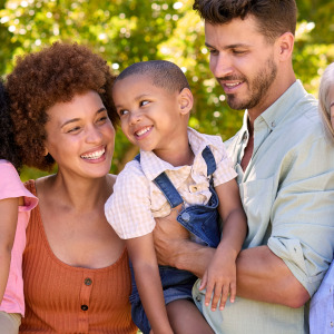 Family enjoying a nice day together
