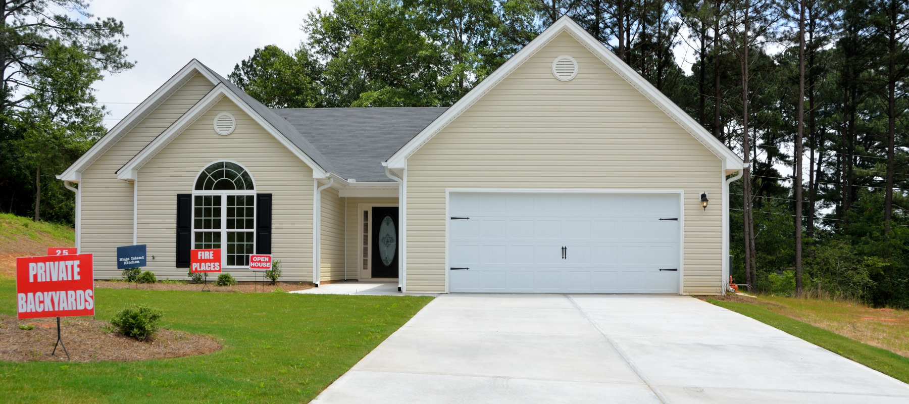 New homes like this one in Georgia are cheaper than other options in many areas.