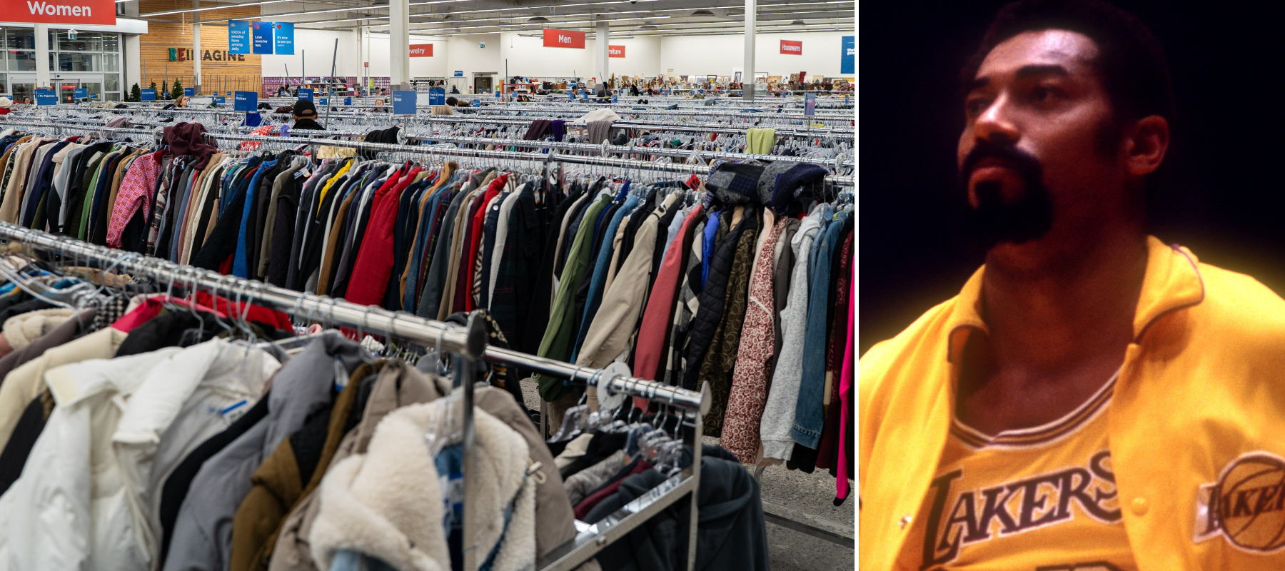 A jacket once worn by 1970s NBA star Wilt Chamberlain turned up at an Oregon thrift shop.