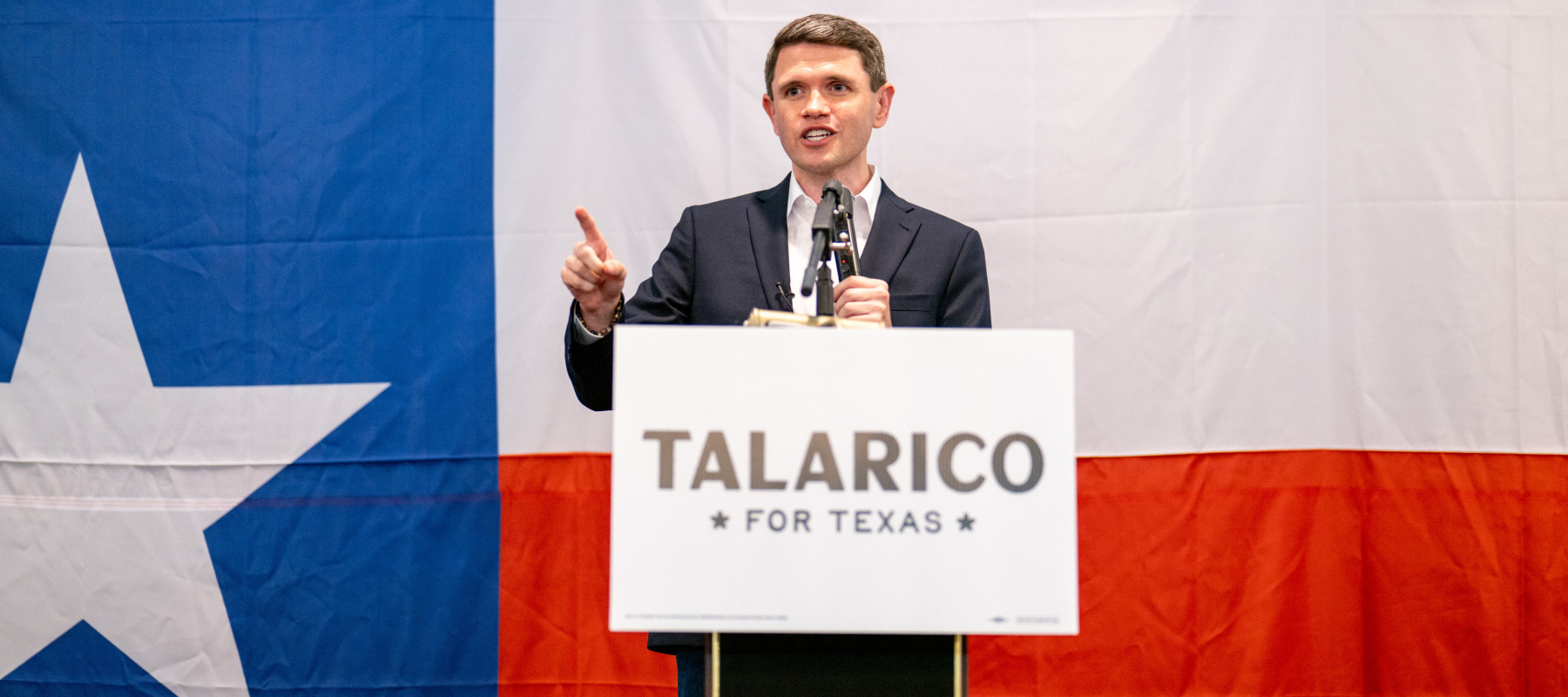 Democratic U.S. Senate candidate James Talarico speaks during a “Talarico for Texas: Frontera Tour” campaign rally.