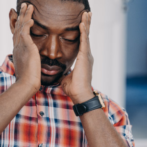 A frustrated man