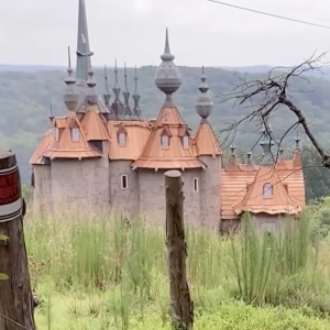 Castle Mont Rouge in Rougemont, seen from the road.