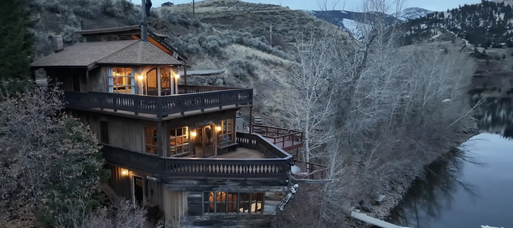 A photo of a pirate ship-themed house in Idaho