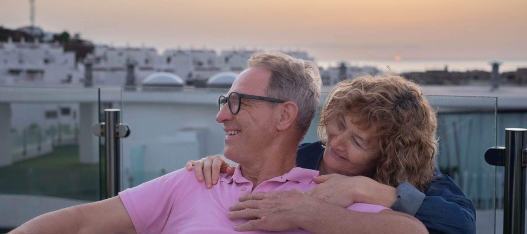 Photo of an older couple on vacation