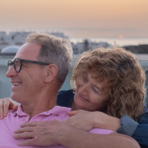 Photo of an older couple on vacation