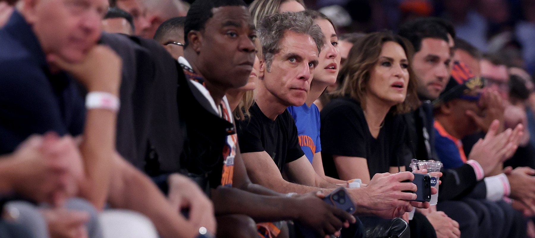 celebrities at basketball game