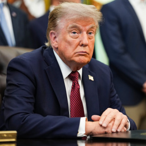 President Trump takes questions in the Oval Office.