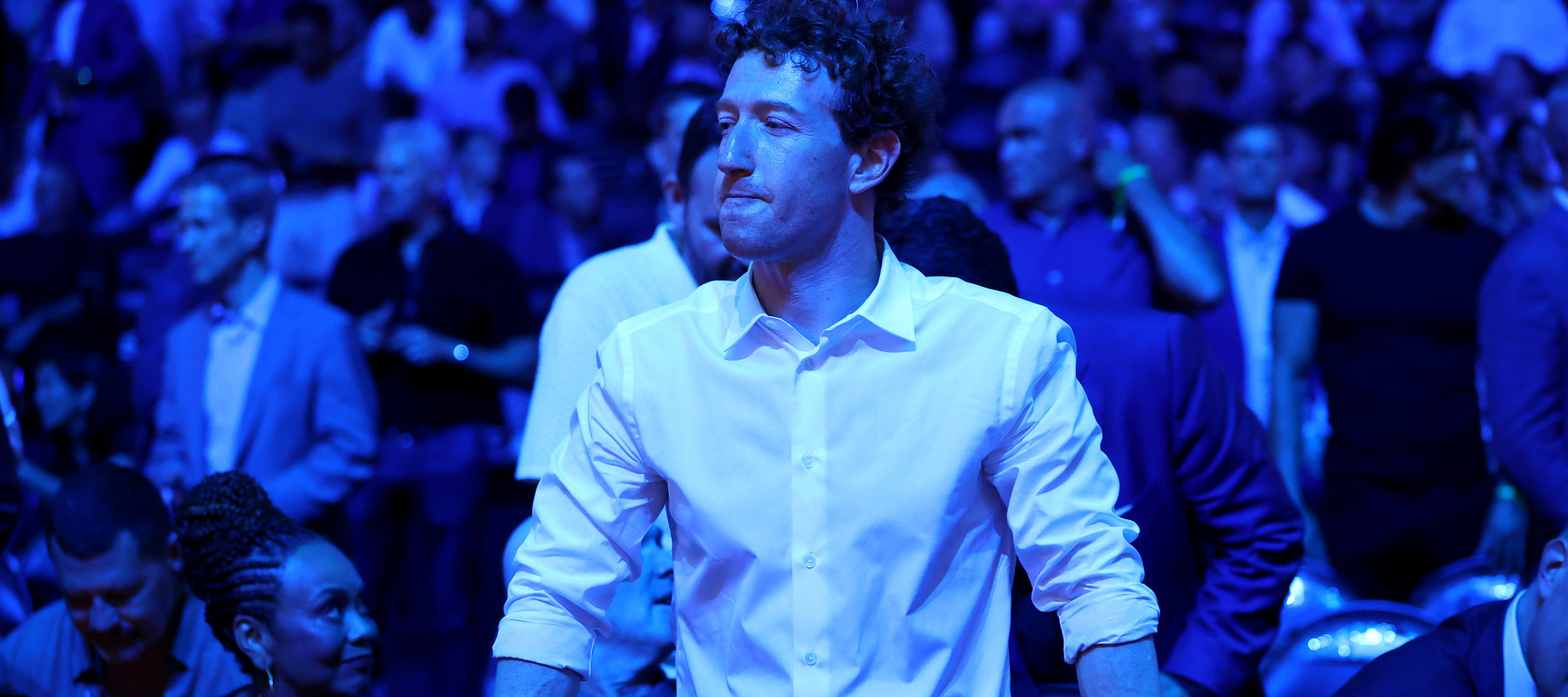 Mark Zuckerberg looks on during UFC Freedom 250 at the White House.
