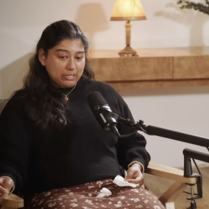 Couple speaking to Ramit Sethi during an episode of his podcast 'Money for Couples.'