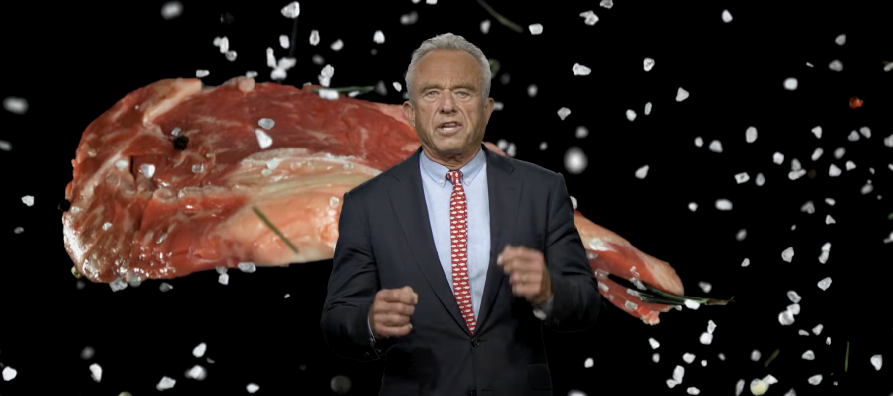 Secretary Robert F. Kennedy, Jr. on The Real Food Show with a food group he heavily promotes — meat.