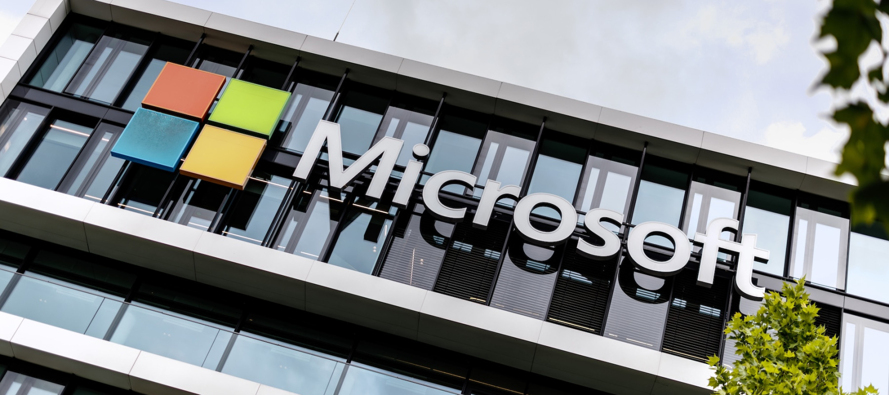A photo of Microsoft headquarters