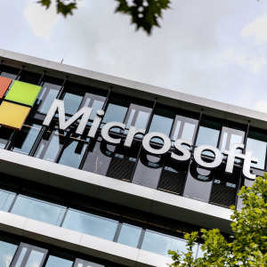 A photo of Microsoft headquarters