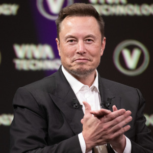 Elon Musk, founder, CEO, and chief engineer of SpaceX, CEO of Tesla, at a conference in Paris, France.