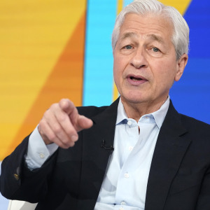 P Morgan Chase CEO Jamie Dimon visits "Fox &amp; Friends" at Fox News Channel Studios in March 2026.