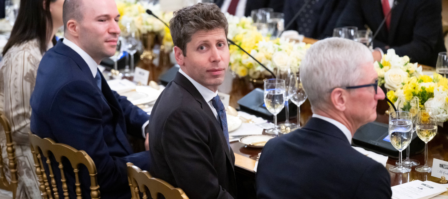 Sam Altman and Tim Cook
