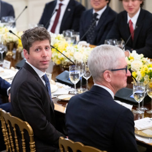 Sam Altman and Tim Cook