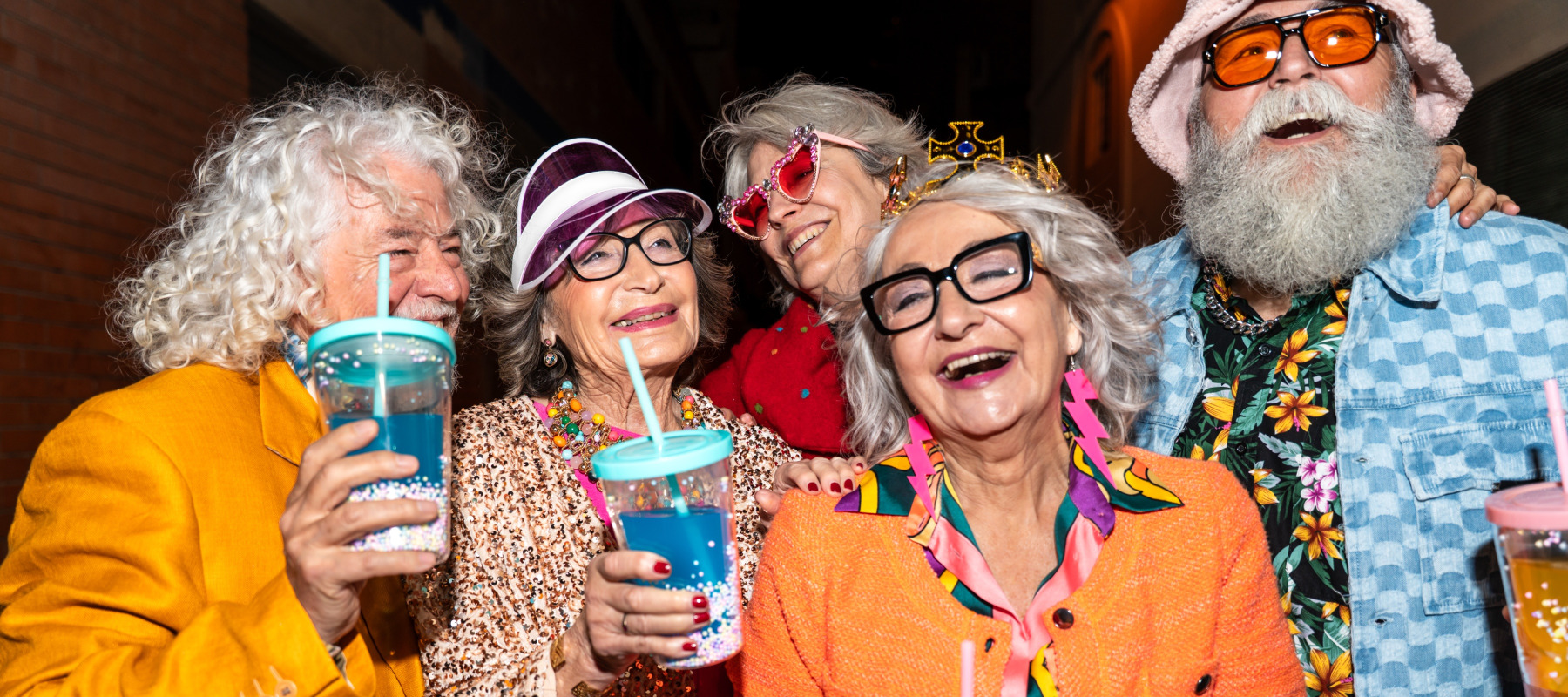 Older people enjoying a party