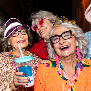 Older people enjoying a party
