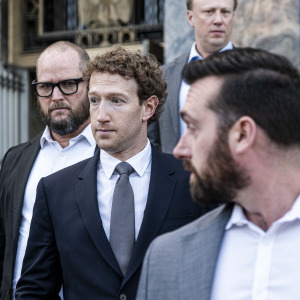 Meta CEO Mark Zuckerberg leaves the Federal Courthouse in downtown Los Angeles after defending the company in a landmark social media addiction trial.
