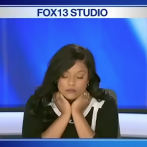 Fox 13 TV anchor Dominique Dillon falls asleep on air after night with teething baby.