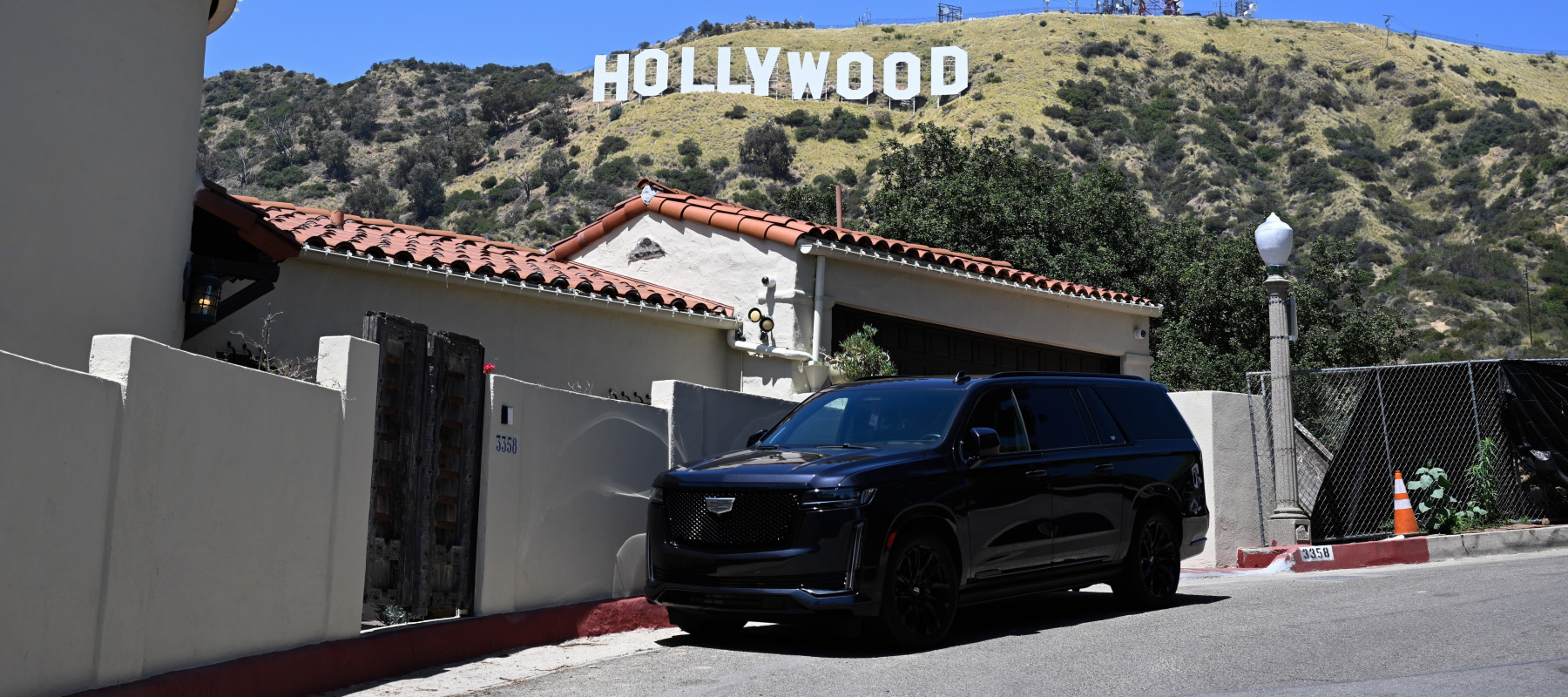 A view of ''Hollywood Sign'' on Mount Lee in Los Angeles, California.