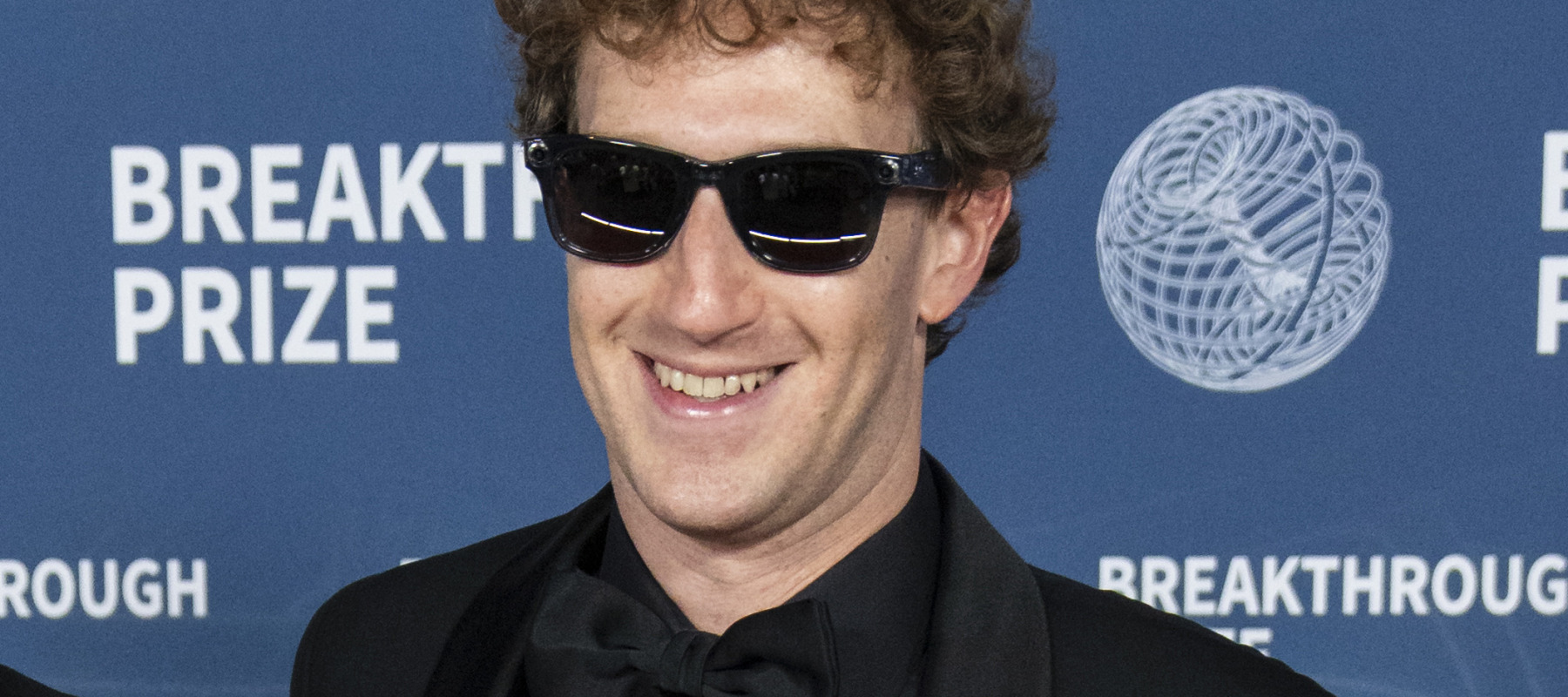 Mark Zuckerberg attend the 2025 Breakthrough Prize Ceremony at Barker Hangar in Santa Monica, California.
