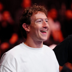 Mark Zuckerberg attends the UFC 320 event at T-Mobile.