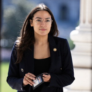 Rep. Alexandria Ocasio-Cortez, D-N.Y., arrives to the U.S. Capitol for the last votes of the week on Friday, May 15, 2026.