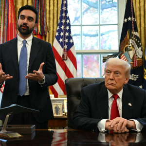 New York City Mayor Zohran Mamdani and U.S. President Donald Trump in the Oval Office.
