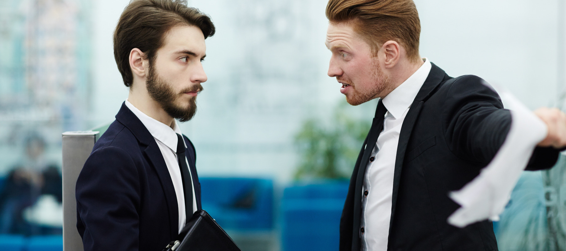 two businessmen at the office