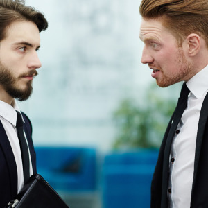 two businessmen at the office