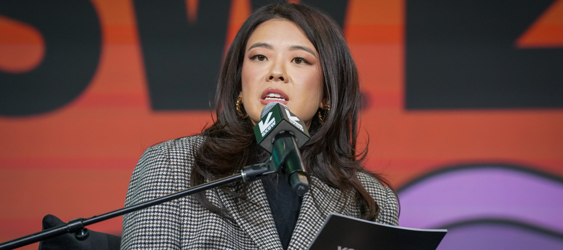 Vivian Tu speaks onstage during the "Networth And Chill" featured session during the 2026 SXSW Conference.