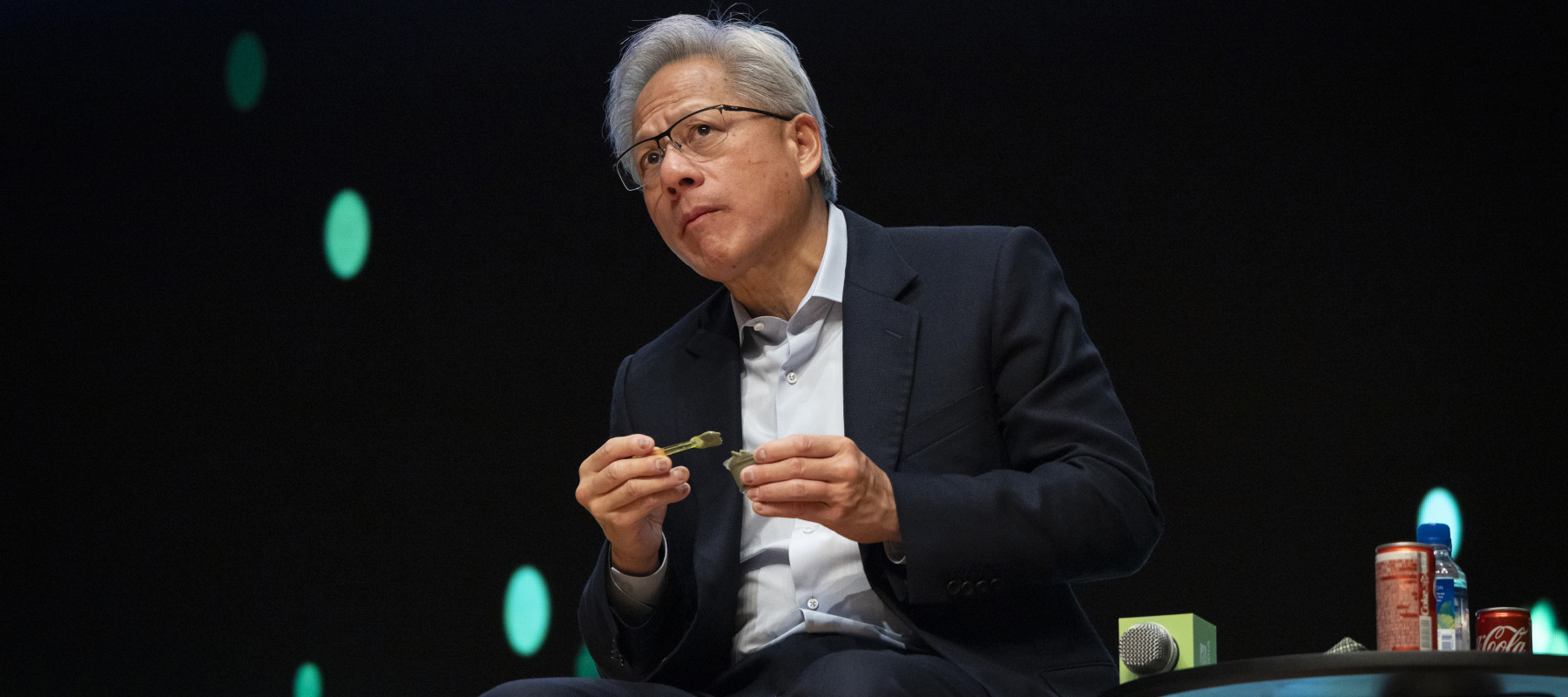 Jensen Huang, NVIDIA founder and CEO, has a Q&amp;A session at a press conference during the APEC CEO summit.