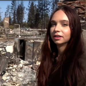 A photo of Elysium Mahnke, who lost her home in the Spokane, Washington, fires and received a generous tip at her Olive Garden job