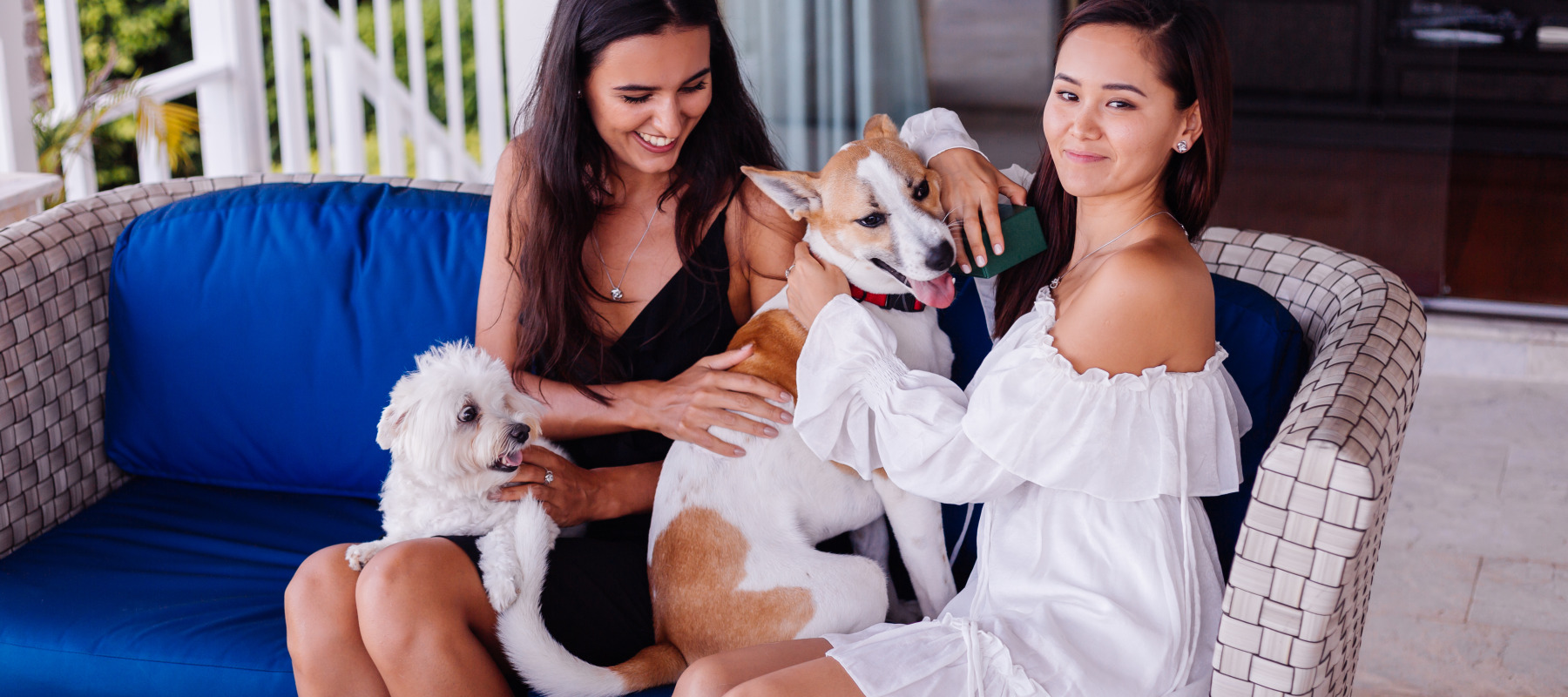 girls with dogs