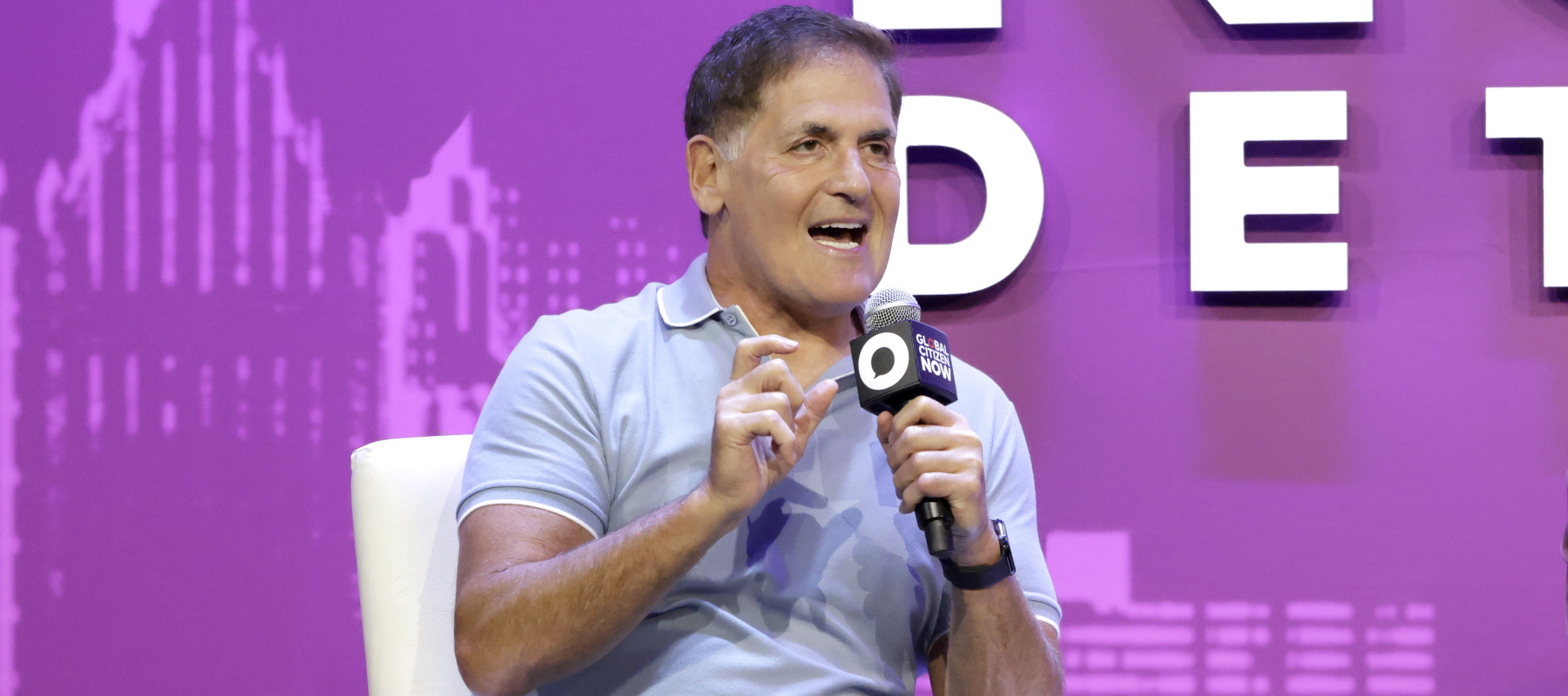 Mark Cuban speaks onstage during Global Citizen NOW at Hudson’s Detroit on July 10, 2025.