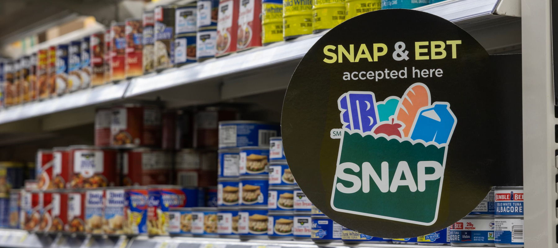 A photo of a SNAP benefits sign