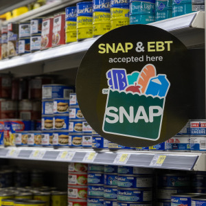 A photo of a SNAP benefits sign